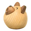 Luna vargunge träfigur 5 cm ask/valnöt