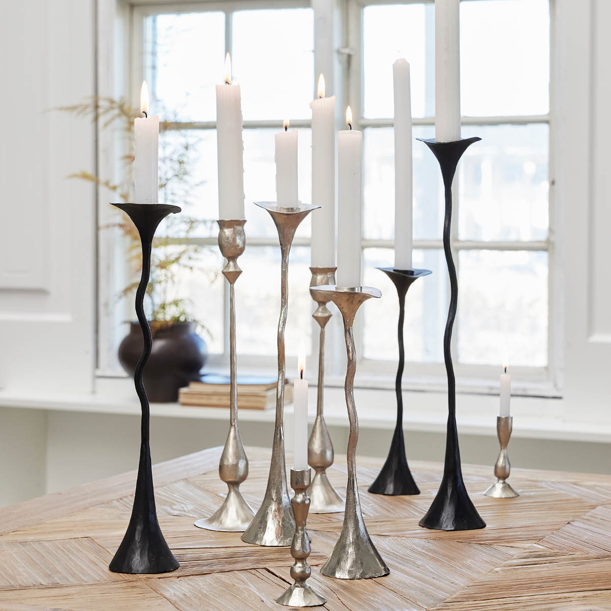 Lene Bjerre Ingrid lysestake 33,5 cm sølv