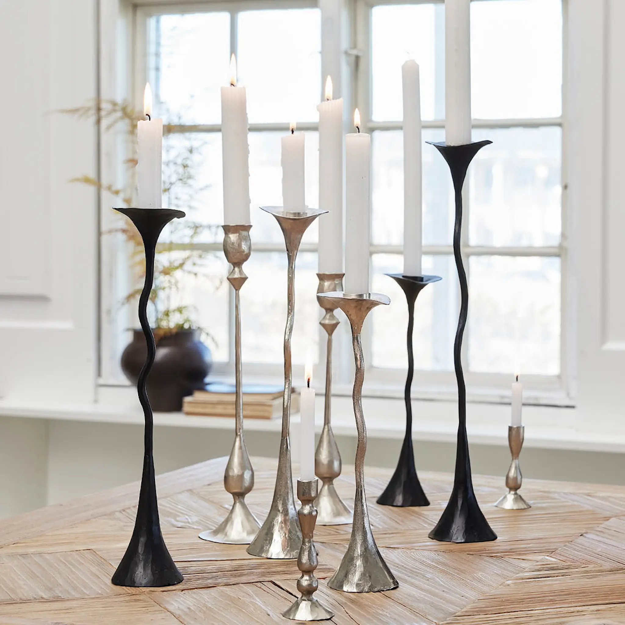 Lene Bjerre Ingrid ljusstake 33,5 cm silver