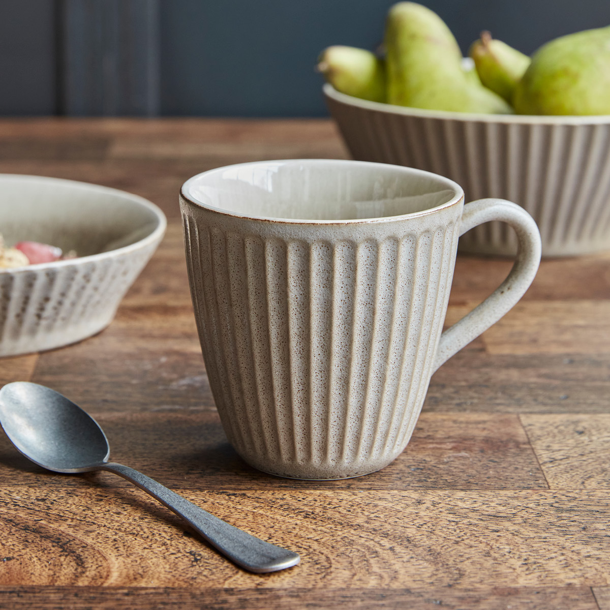 House Doctor Pleat Mugg 9 cm Grå/Brun