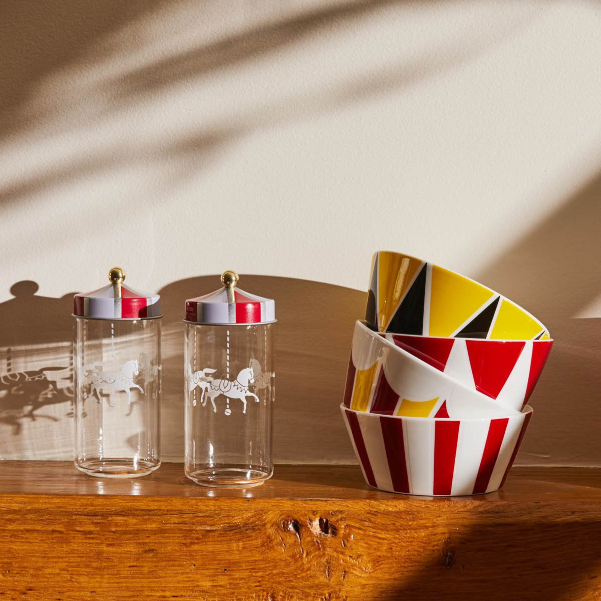 Alessi Circus kryddburk glas 2-pack klar/multi