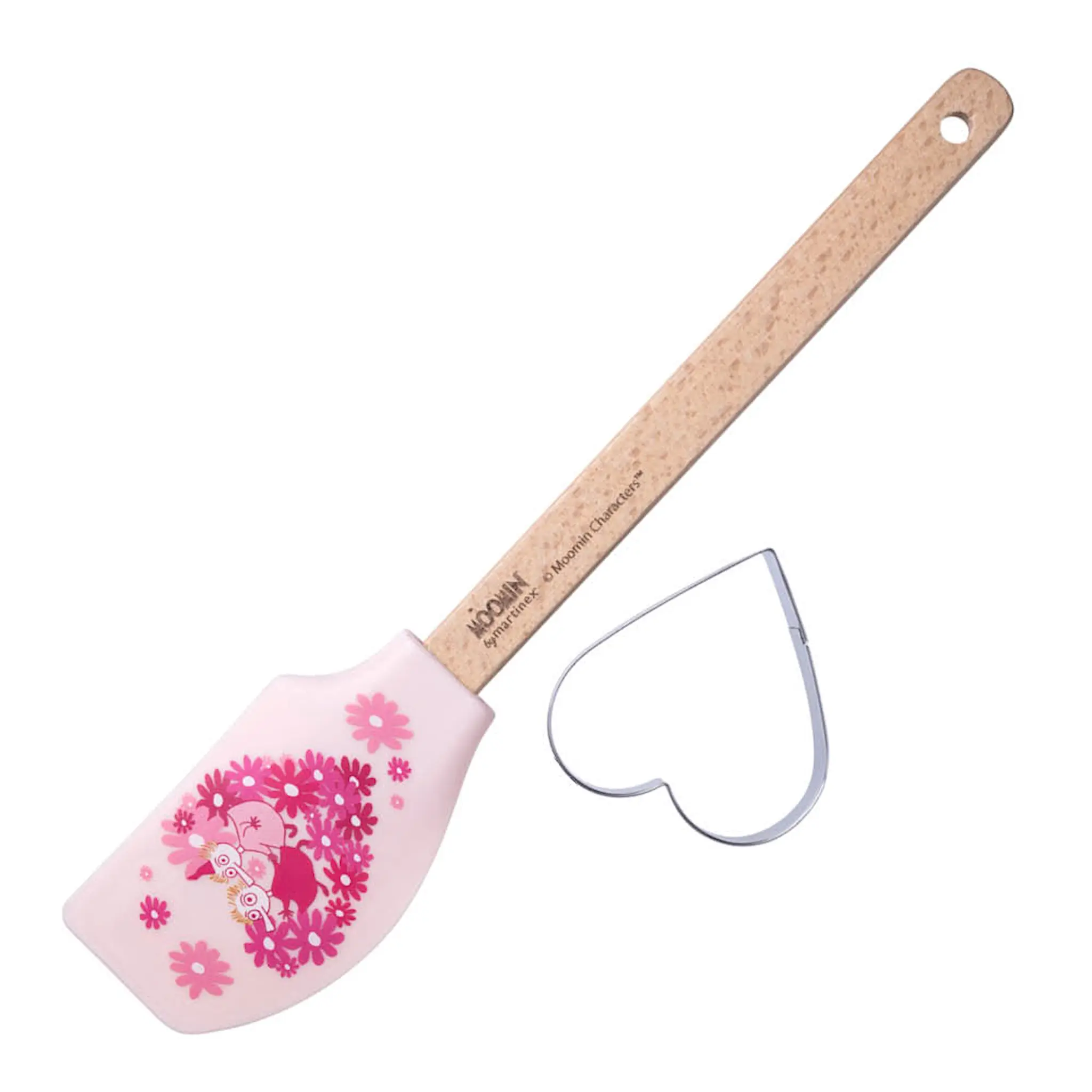 Martinex Mumin slickepott och pepparkaksform blomsterhjärta