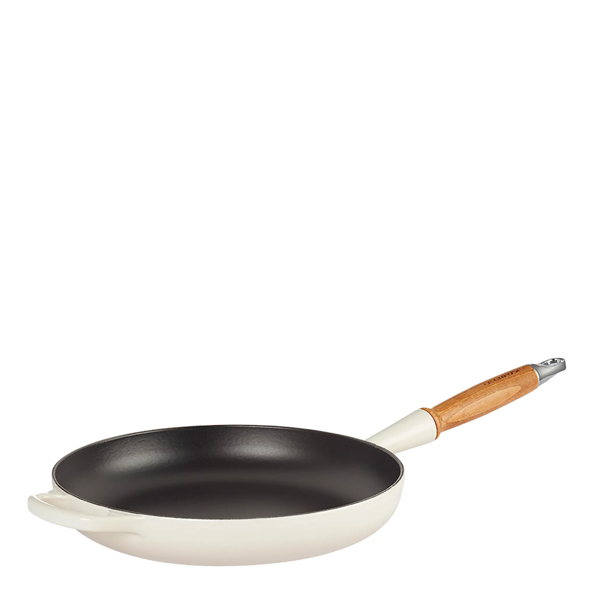 Le Creuset Signature Stekpanna med trähandtag 28 cm Meringue