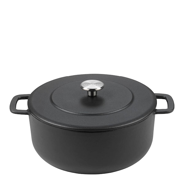 Gjutjärnsgryta 24 cm 3,8 L svart
