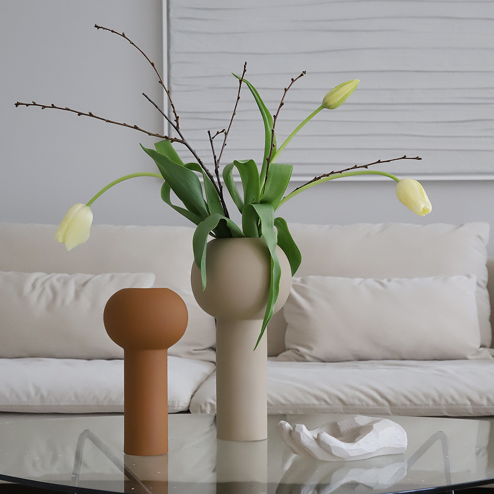 Cooee Pillar Vas 24 cm Coconut