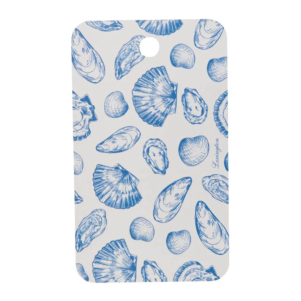 Skjærebrett 34x20 cm laminert dobbelsidig blå/hvit