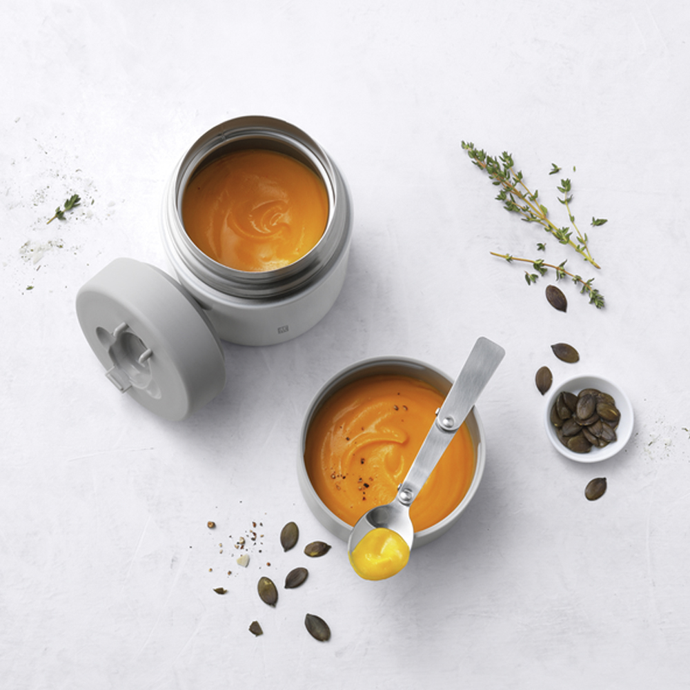 Zwilling Thermo Mattermos med Sked 0,7 L Silver/Vit