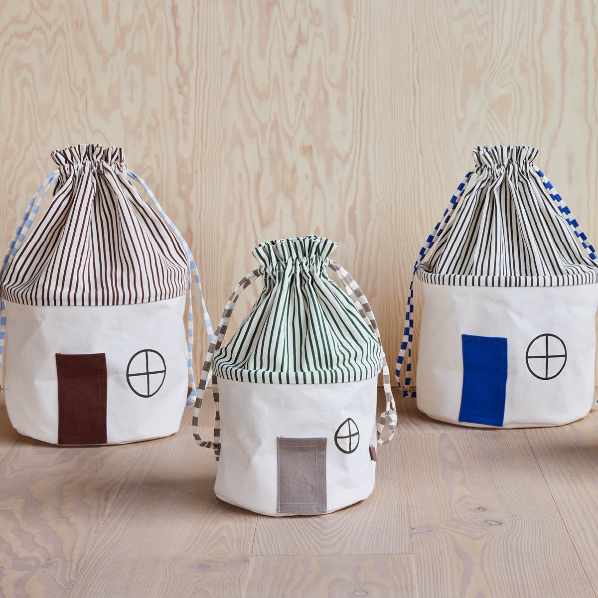 OYOY Koya förvaringskorg 34x52 cm Optic Blue