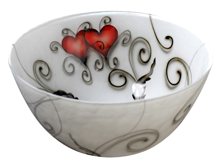 Nybro Crystal Crystal Ink Skål 17 cm heart