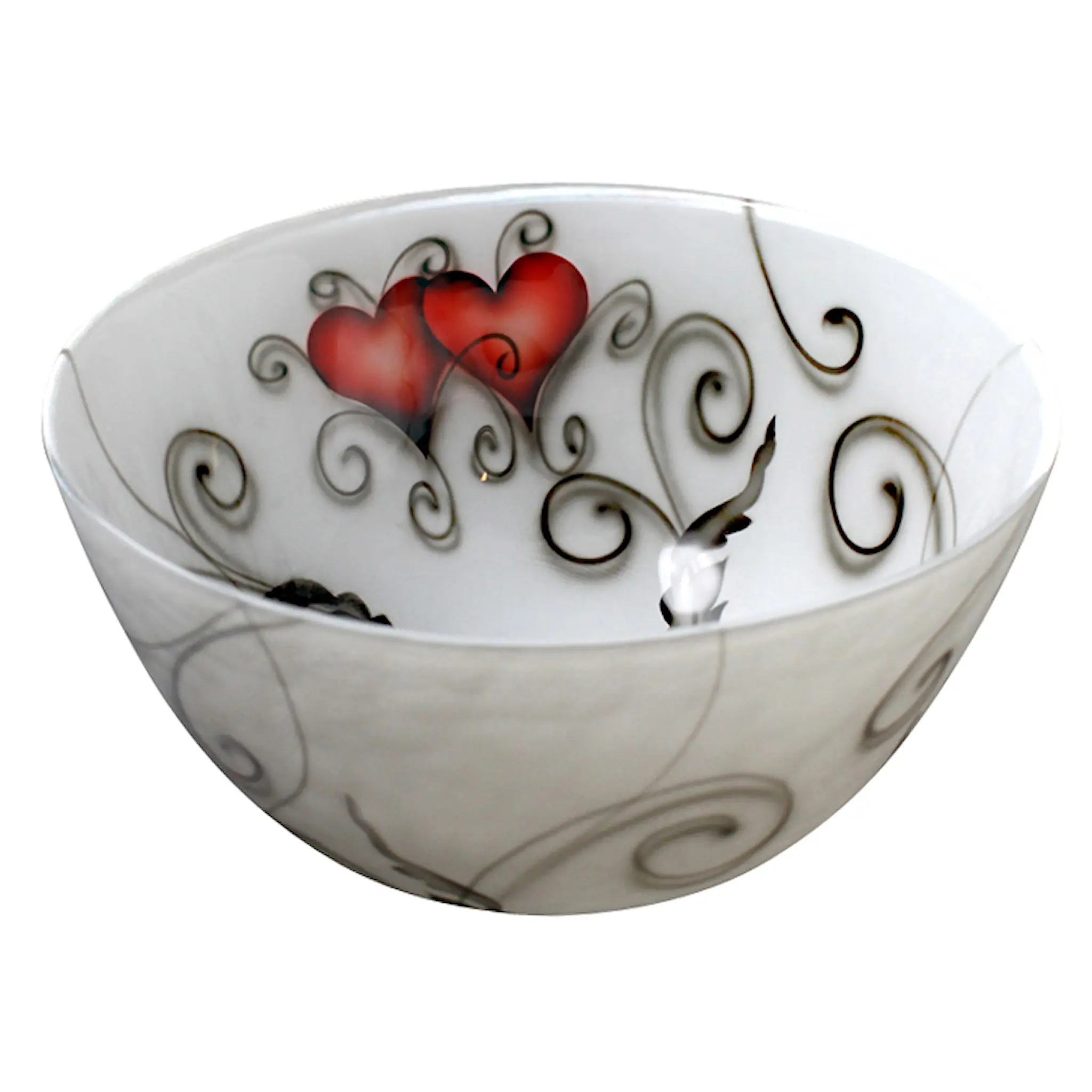 Nybro Crystal Crystal Ink Skål 17 cm heart