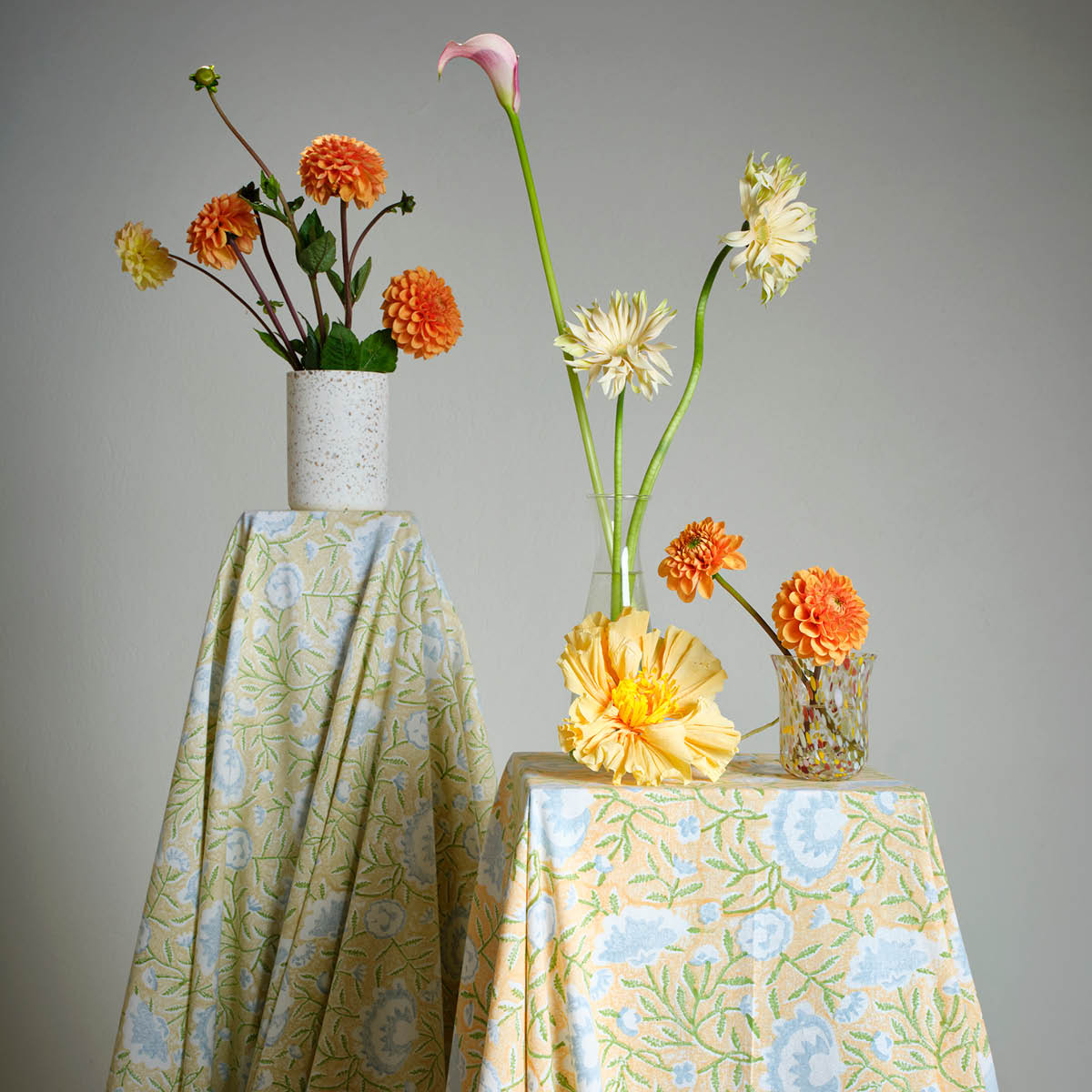 Chamois Mathilde duk 170x270 cm orange/blå/grön