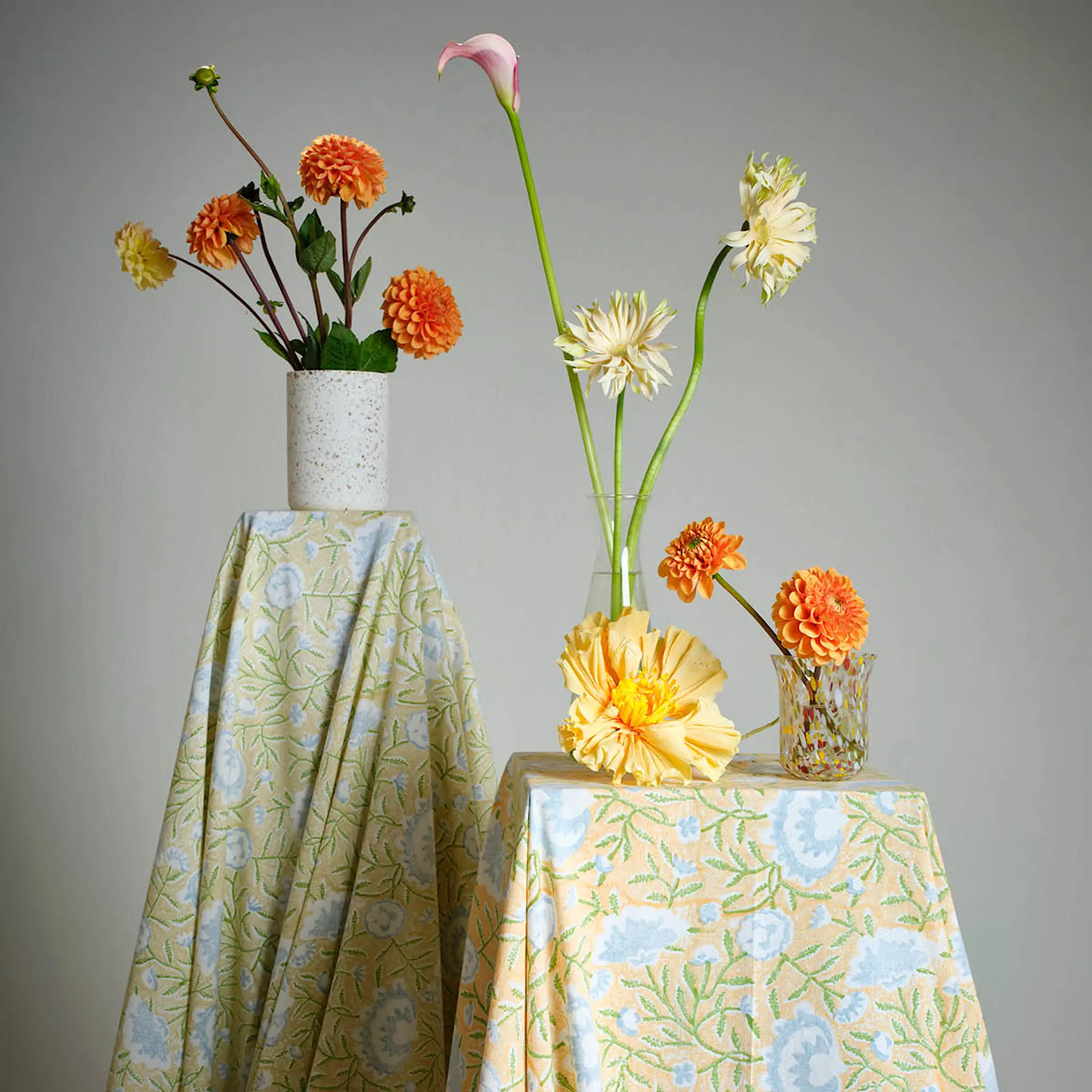 Chamois Mathilde duk 170x270 cm orange/blå/grön