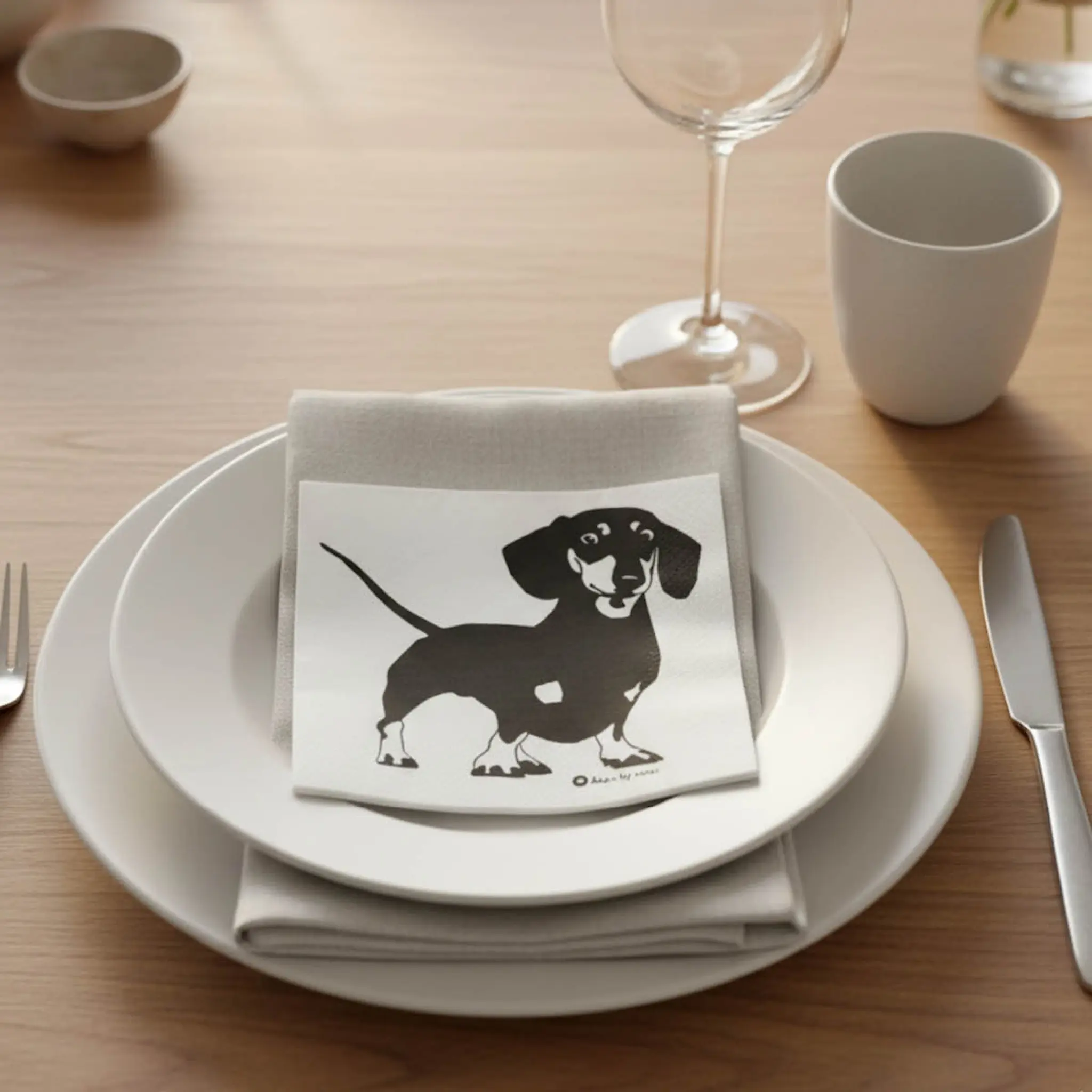 Rotor Design Åke servetter 33x33 cm 2x20-pack svart/vit