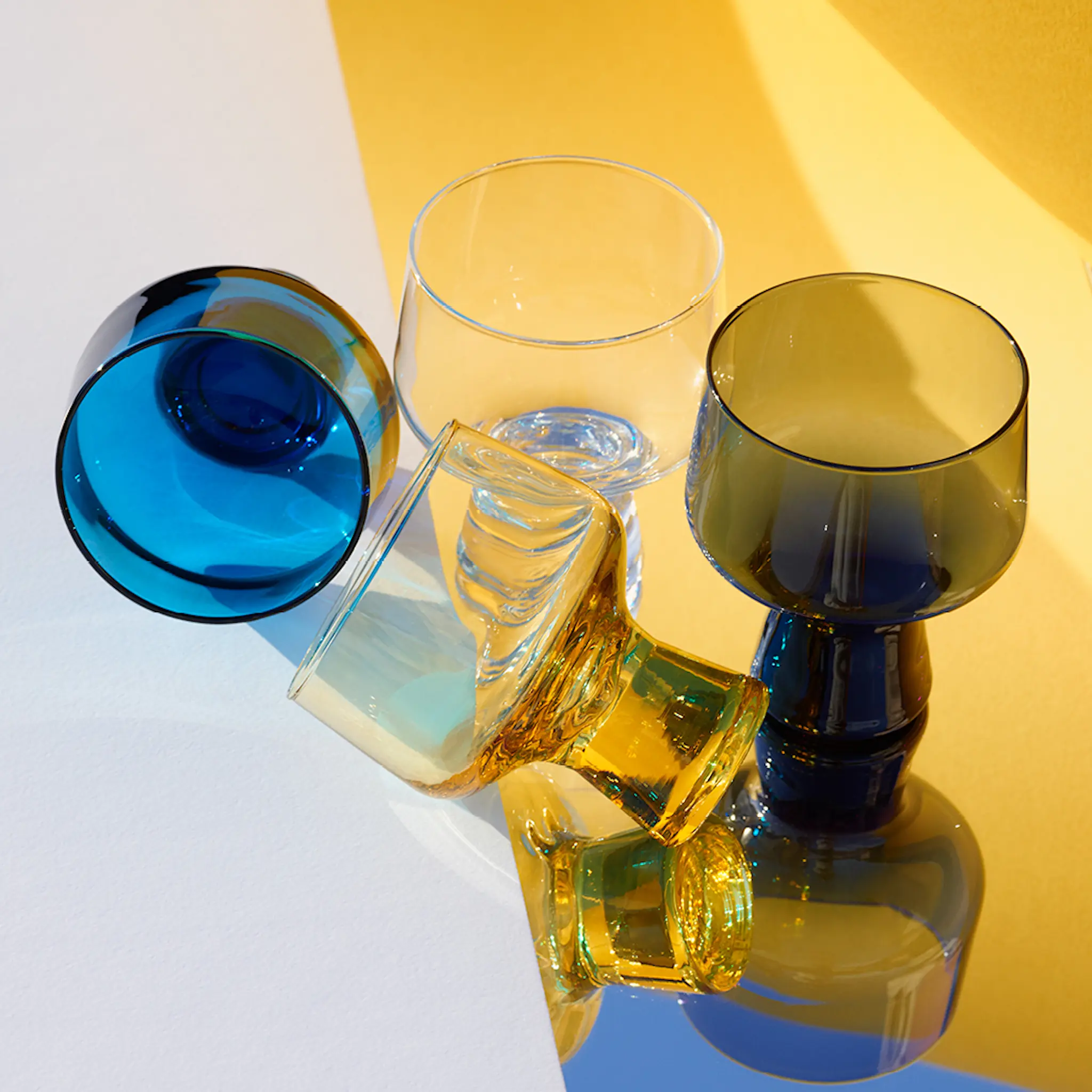 iittala Solare glas på fot 29 cl 2-pack eldgul
