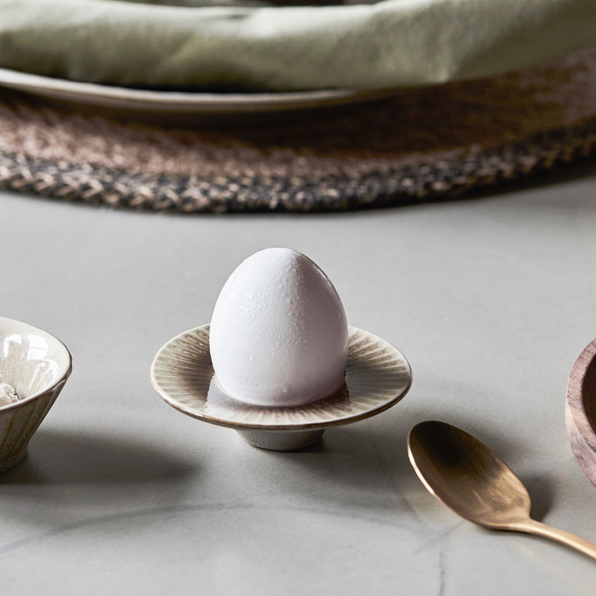 House Doctor Pleat Äggkopp 4-pack Grå/Brun