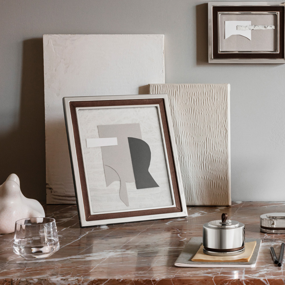 Georg Jensen Manhattan Kehys 30x25 cm Teräs/Nahka