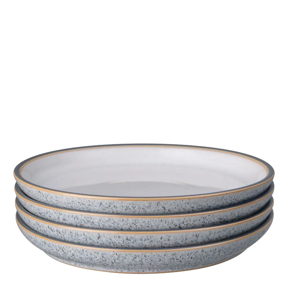 Studio Lautanen 21 cm 4 kpl Harmaa-Valkoinen