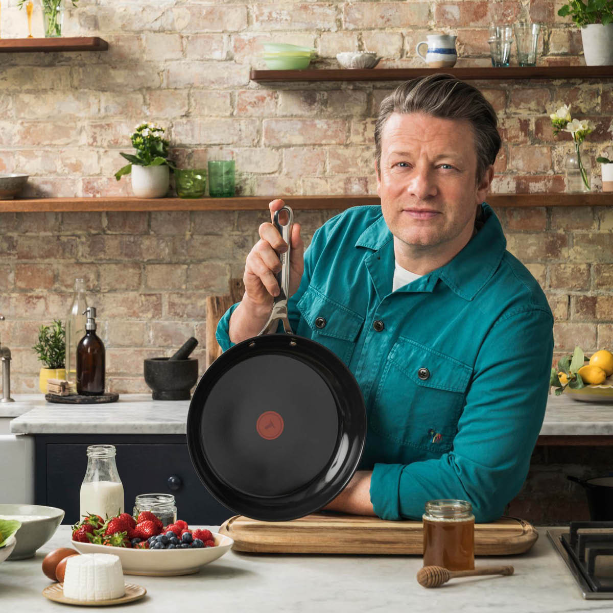 Jamie Oliver Smart Cook SS stekepanne 24 cm keramisk