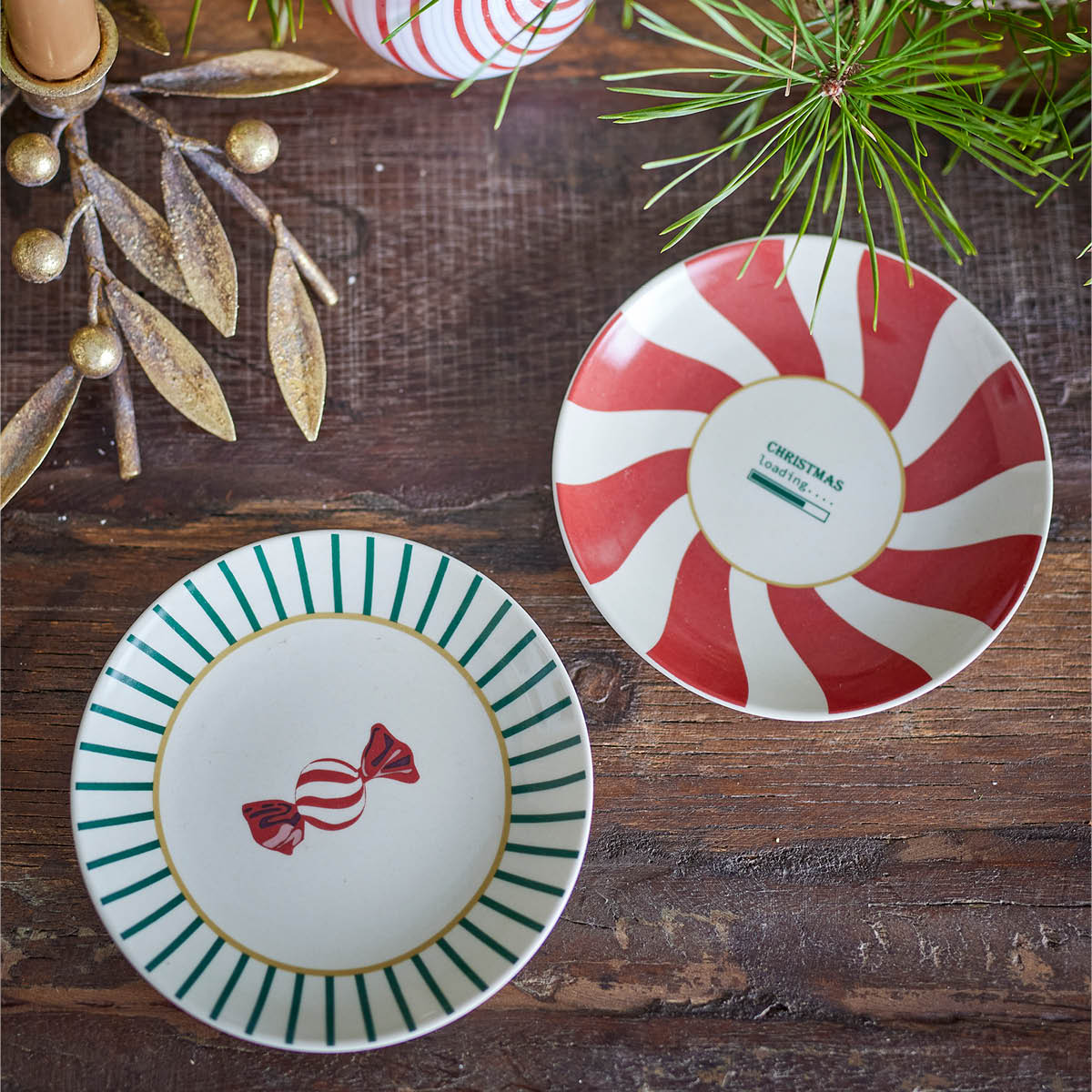 Bloomingville Yule tallerken 12,5 cm 2 stk julemotiv