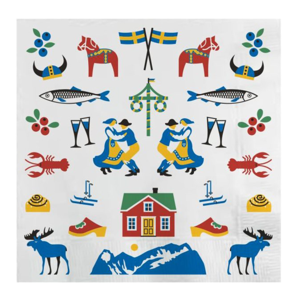 Citronelles - Sweden Traditions Servetti 33x33 cm 25 kpl