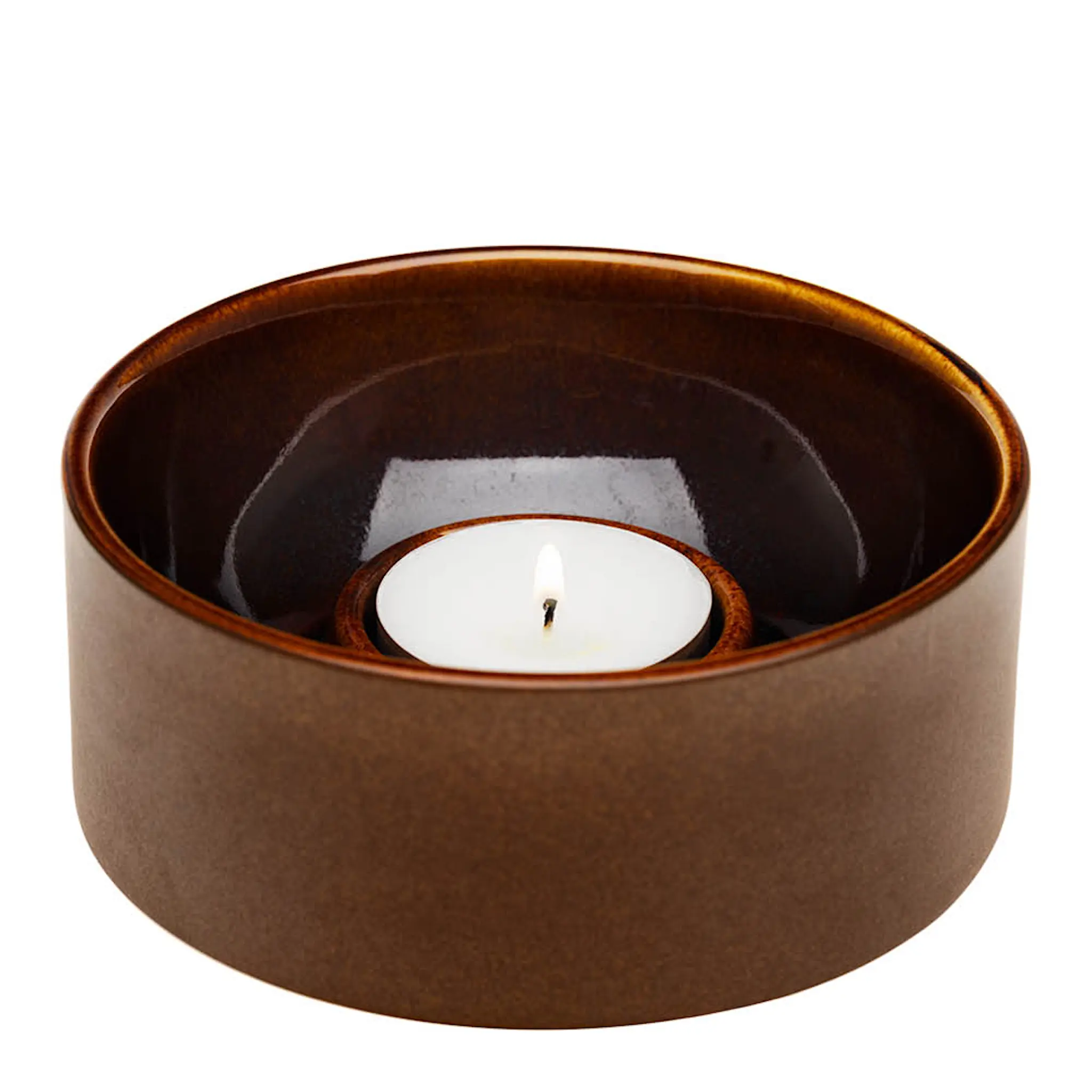 Arabia Kirnu ljuslykta 11x5 cm brun