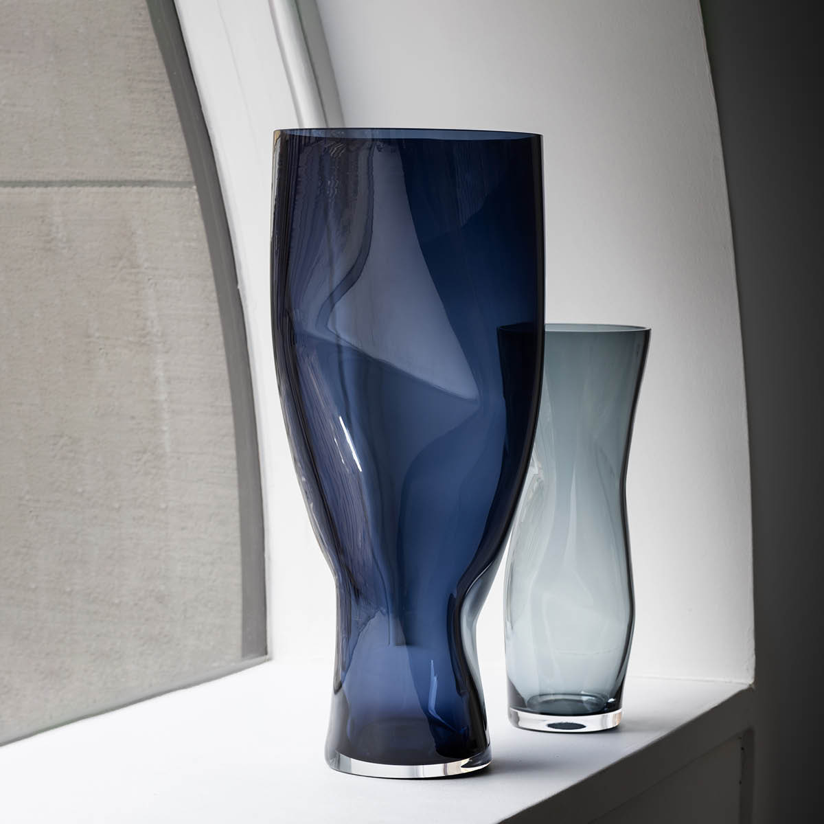 Orrefors Squeeze vase 34 cm blå