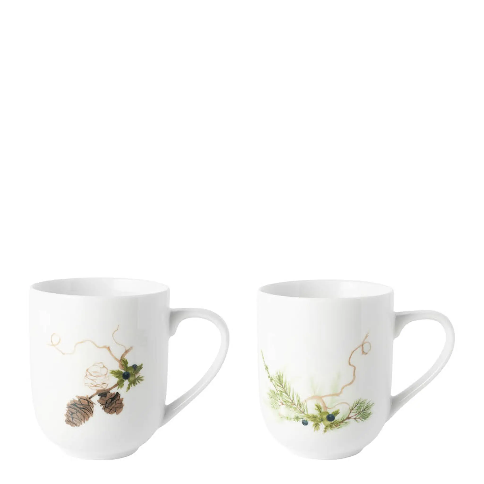 Magnor Nostalgi mugg 35 cl 2-pack vit/grön