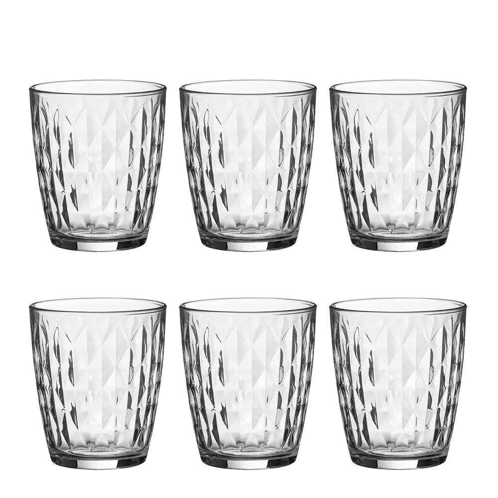 Mosaic vannglass 34 cl 6 stk klar