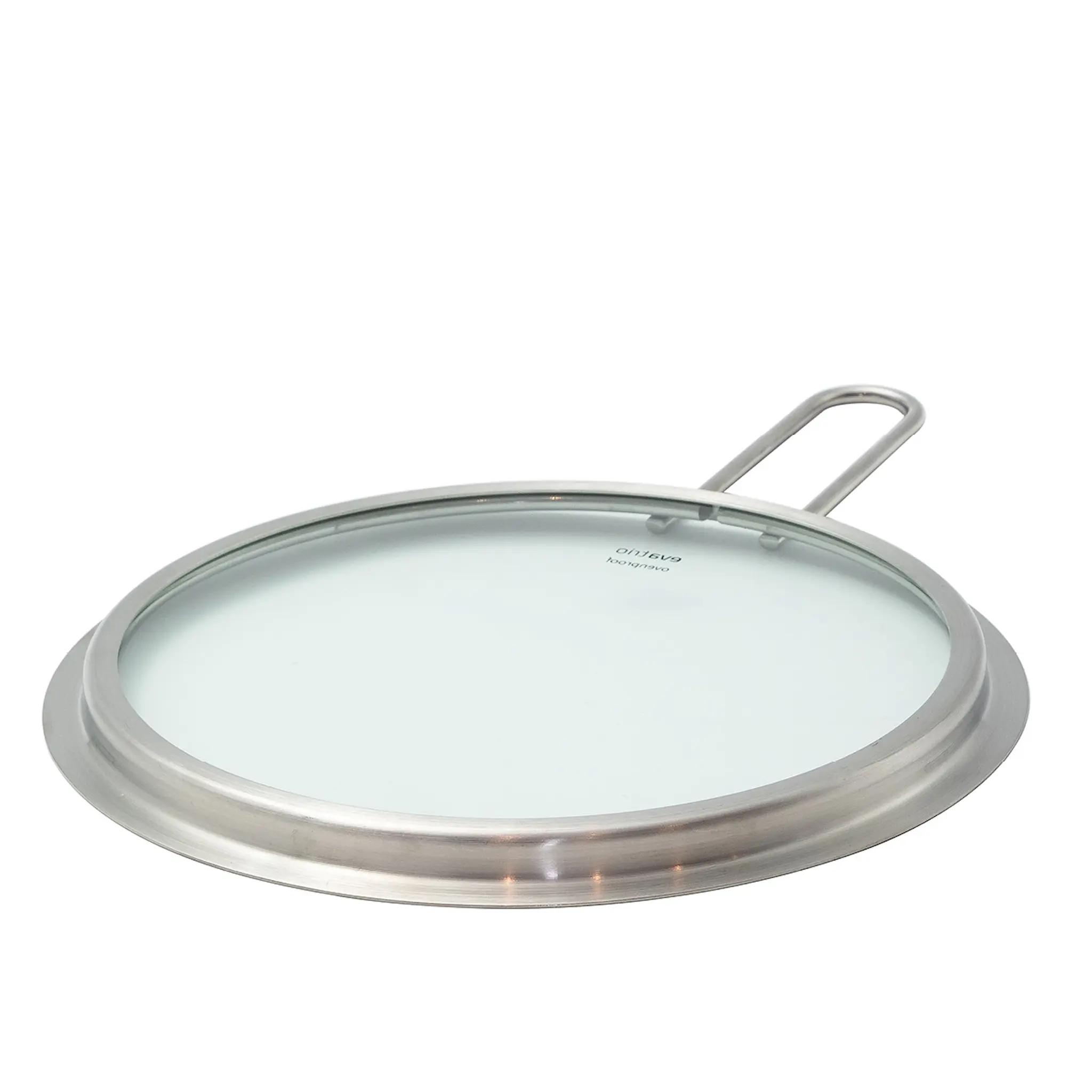Eva Trio Platt glaslock 20 cm borstat stål