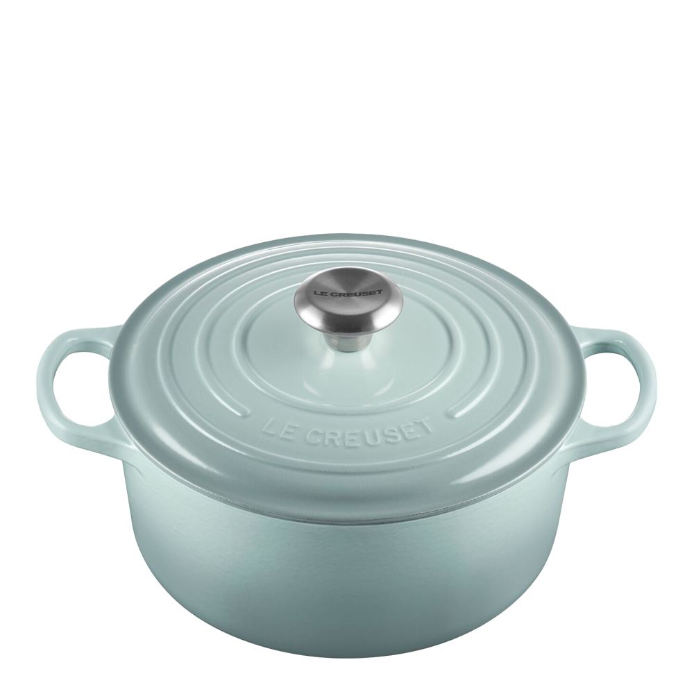 Le Creuset - Signature Valurautapata pyöreä 24 cm 4,2 L Sea Salt