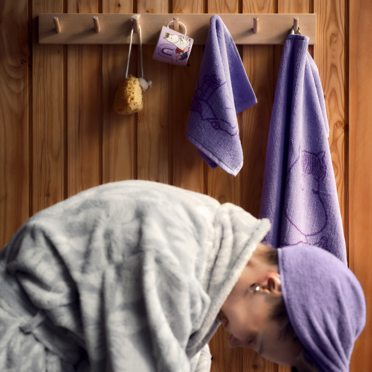 Moomin Arabia Mumin handduk 50x70 cm snorkfröken lila