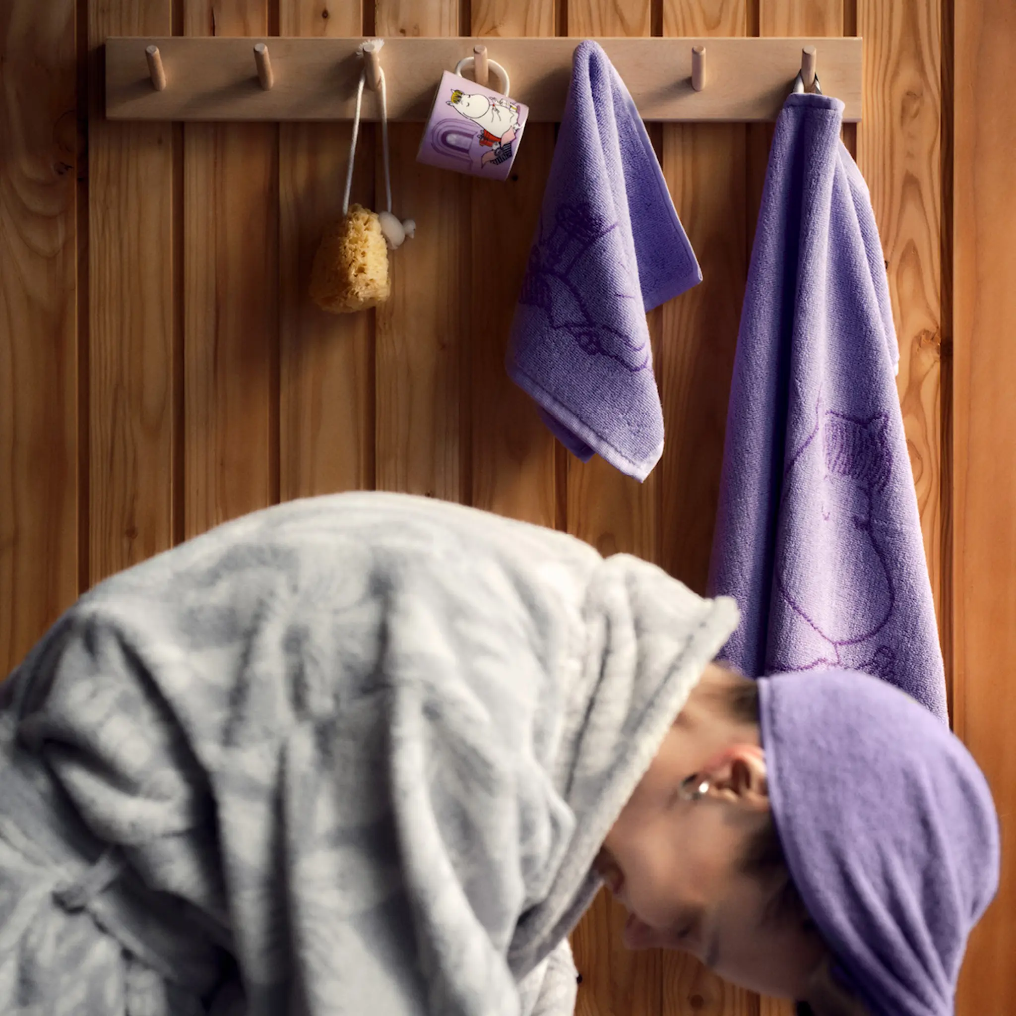 Moomin Arabia Mummi håndkle 50x70 cm Snorkfrøken lilla