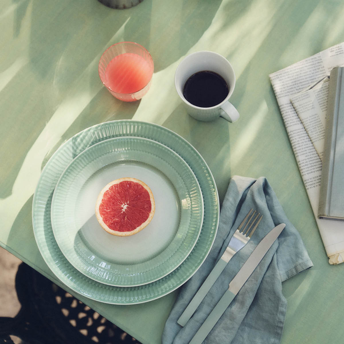 Royal Copenhagen Iris kopp 36 cl 2 stk grønn