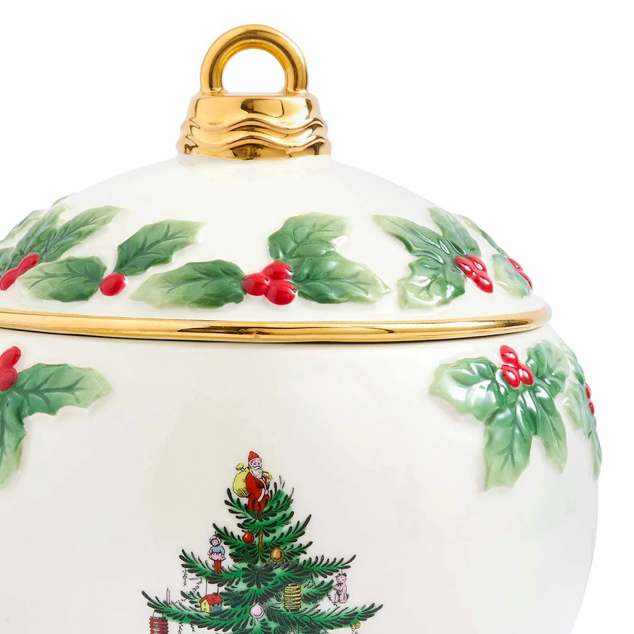 Spode Christmas Tree kakeboks julekule 20 cm