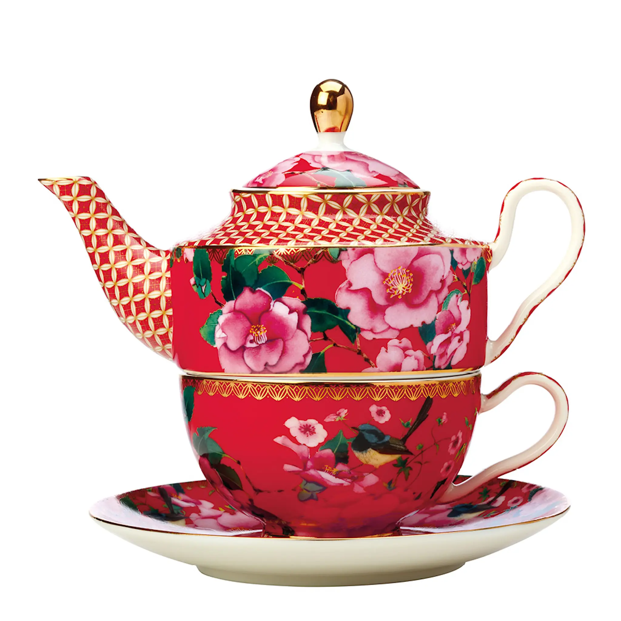 Maxwell & Williams Silk Road tea for one tekanna 0,5 L röd