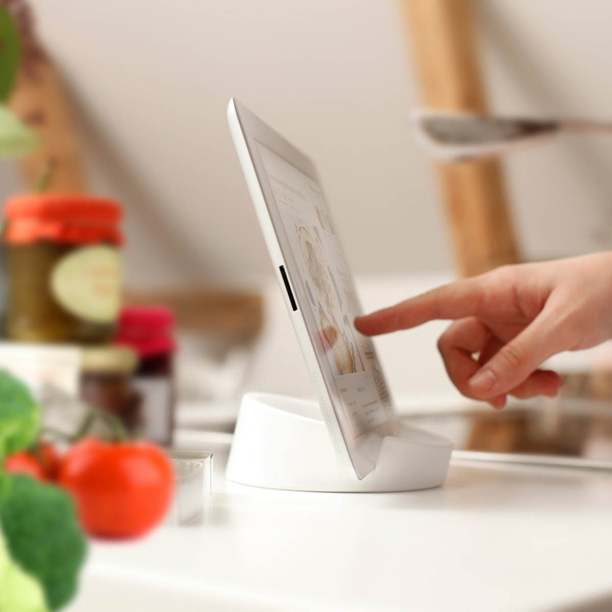 Bosign Kokebokstativ til nettbrett/mobil 11,4 cm hvit