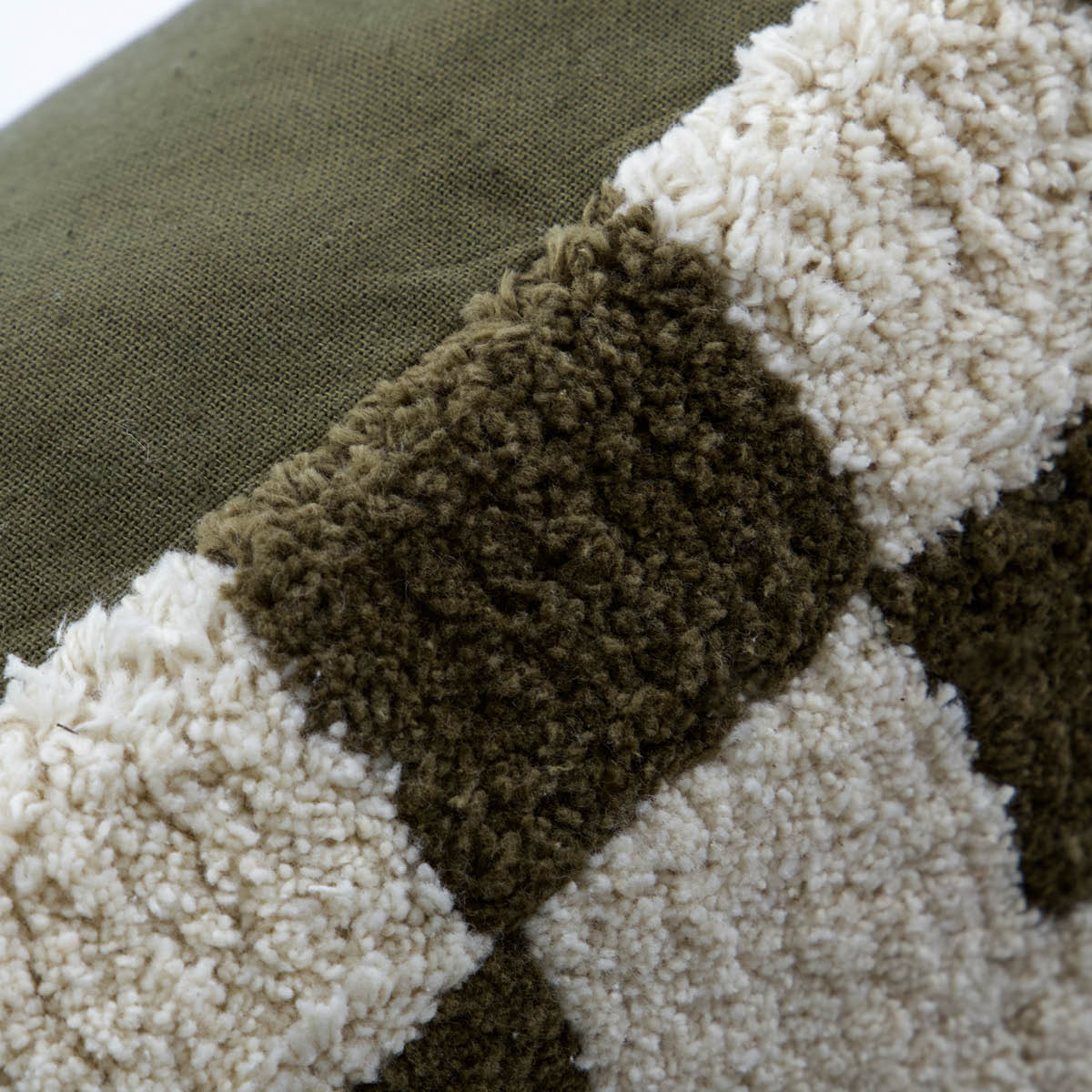 House Doctor Chess kuddfodral 50x50 cm grön/offwhite