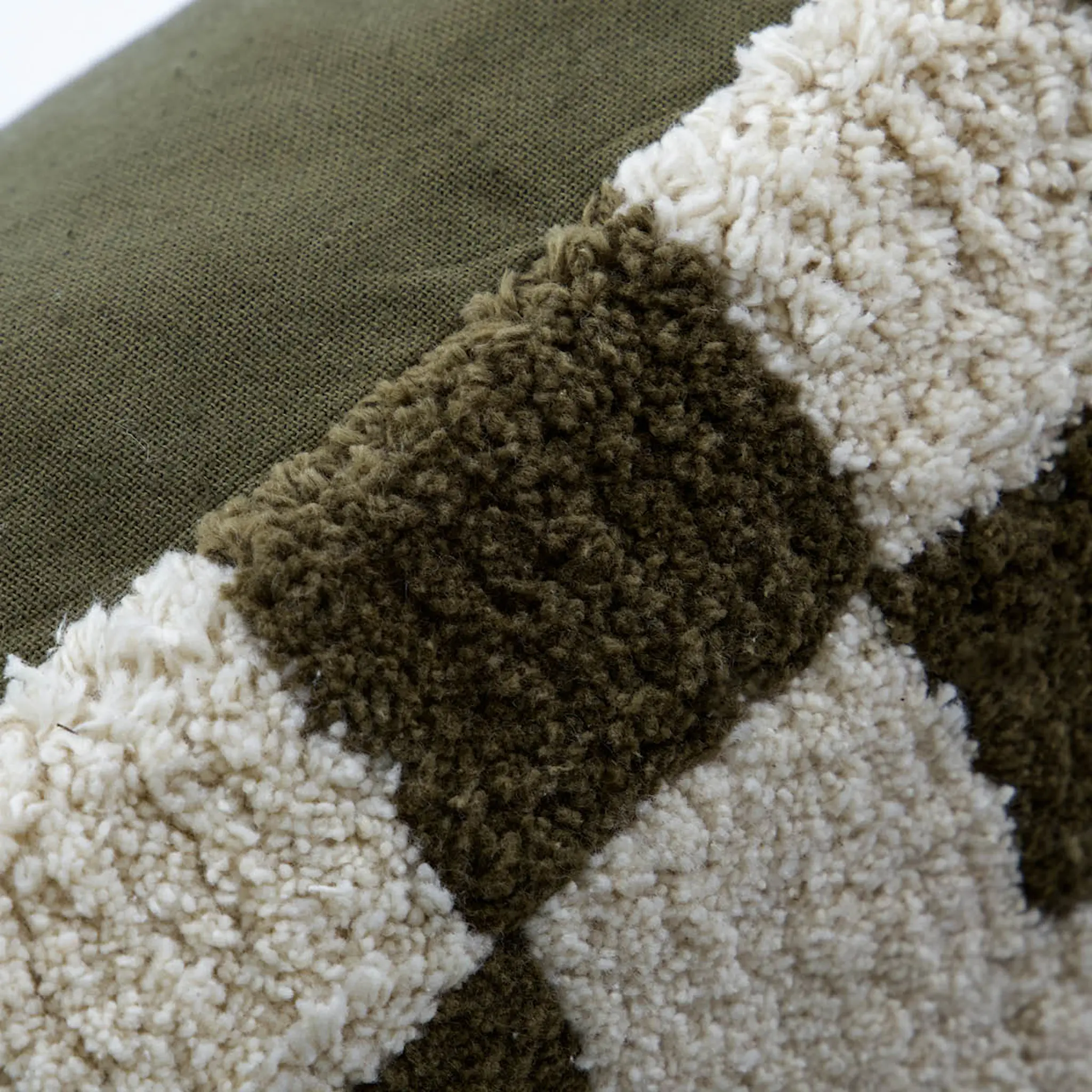 House Doctor Chess kuddfodral 50x50 cm grön/offwhite