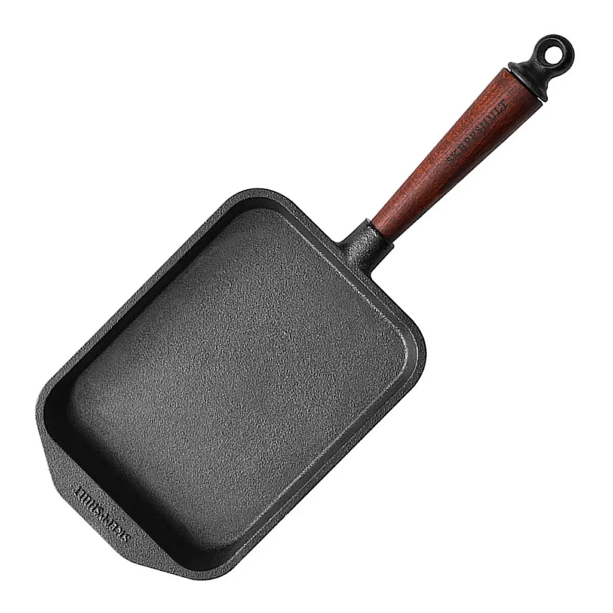 Skeppshult Traditional omelettpanna rektangulär 16x22 cm med trähandtag