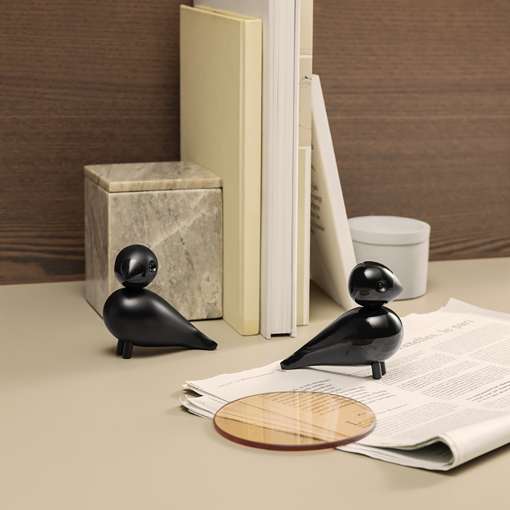 Kay Bojesen Denmark Lovebirds 8,8 cm Musta