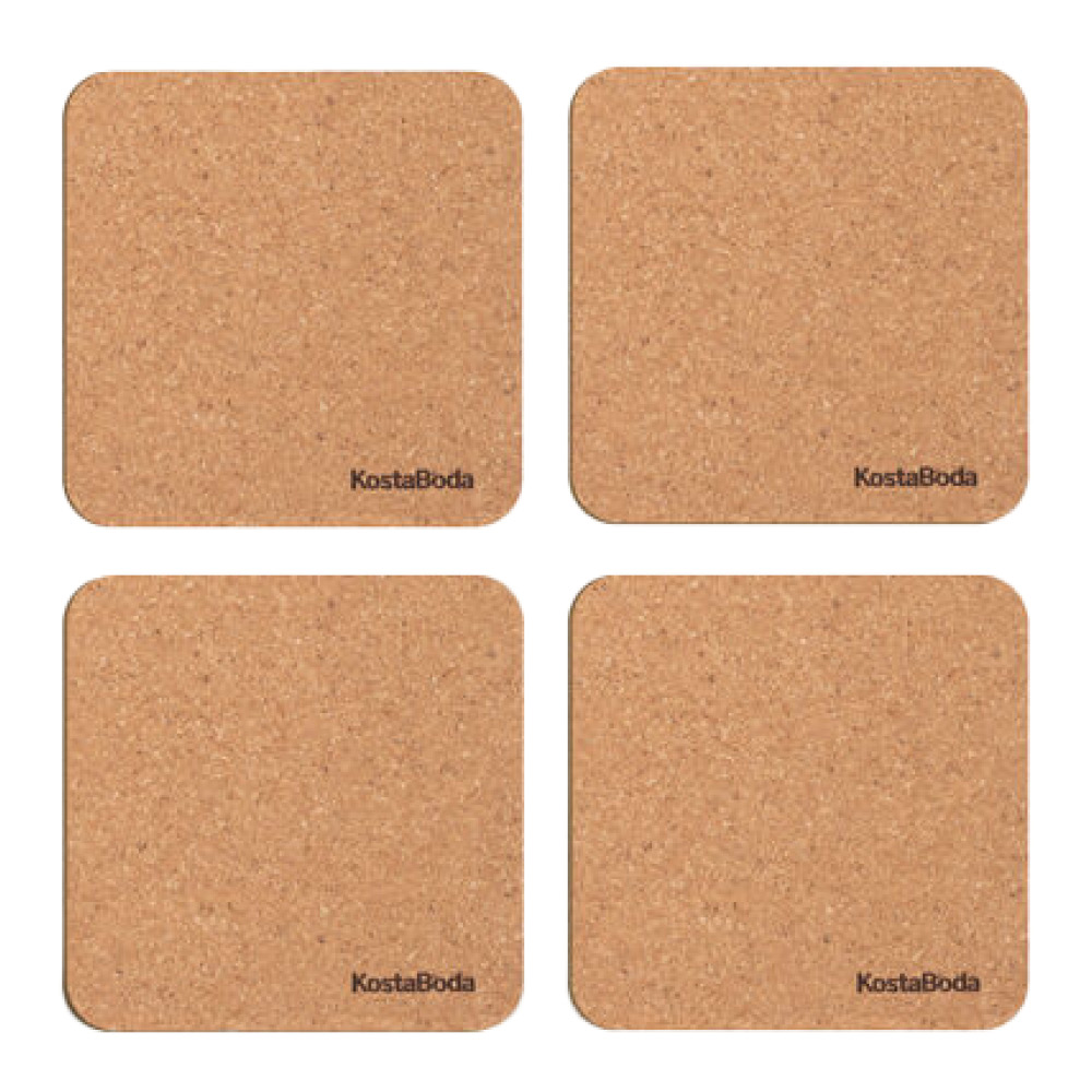 Kosta Boda Viva Lasinalunen 9,6x9,6 cm 4 kpl Korkki