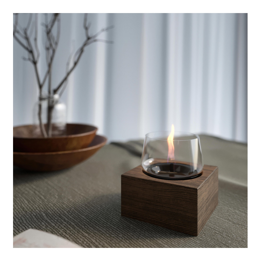 Tenderflame Poppy Sisustustuli 16 cm Tumma tammi