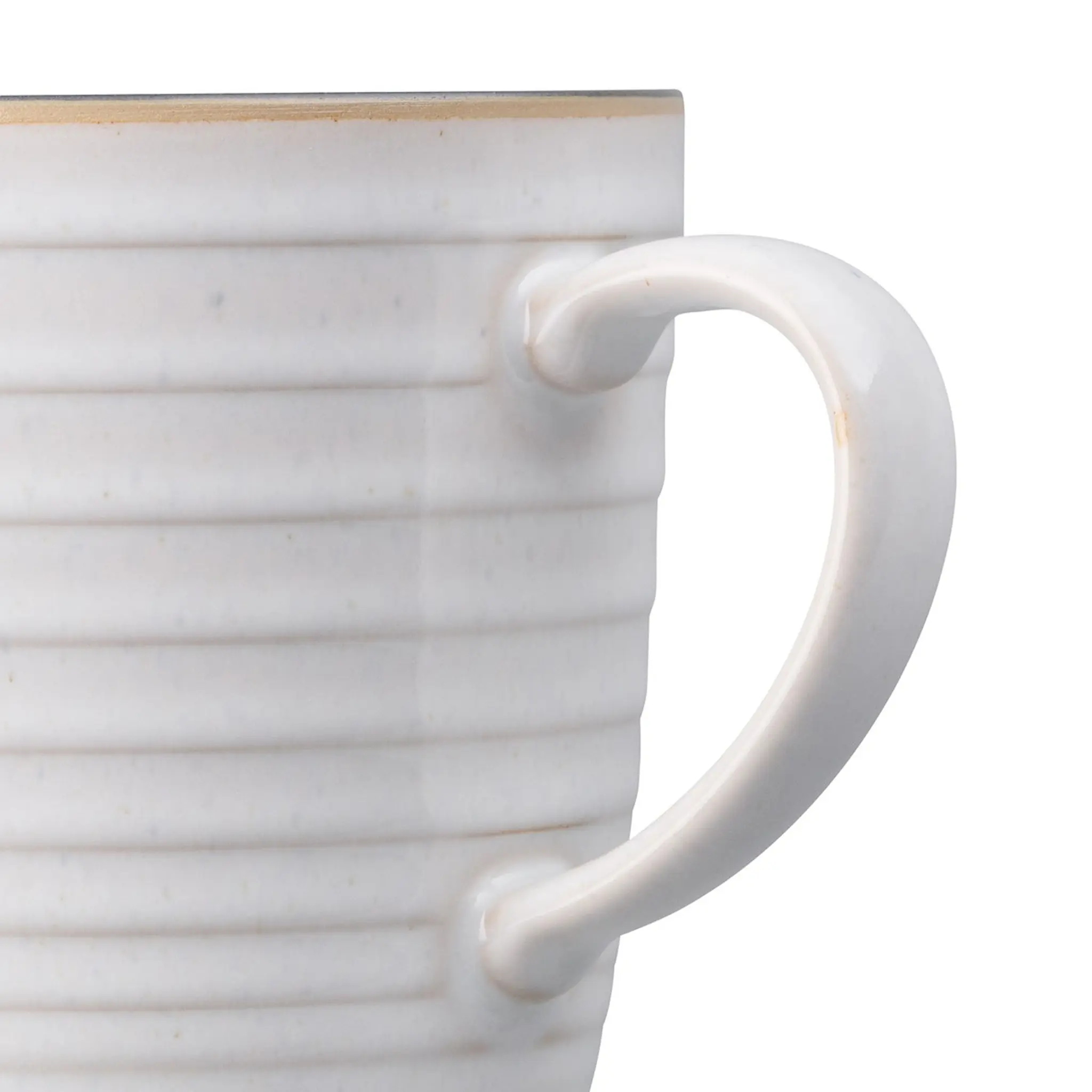 Denby Studio Grey White Räfflad Mugg 40 cl Grå