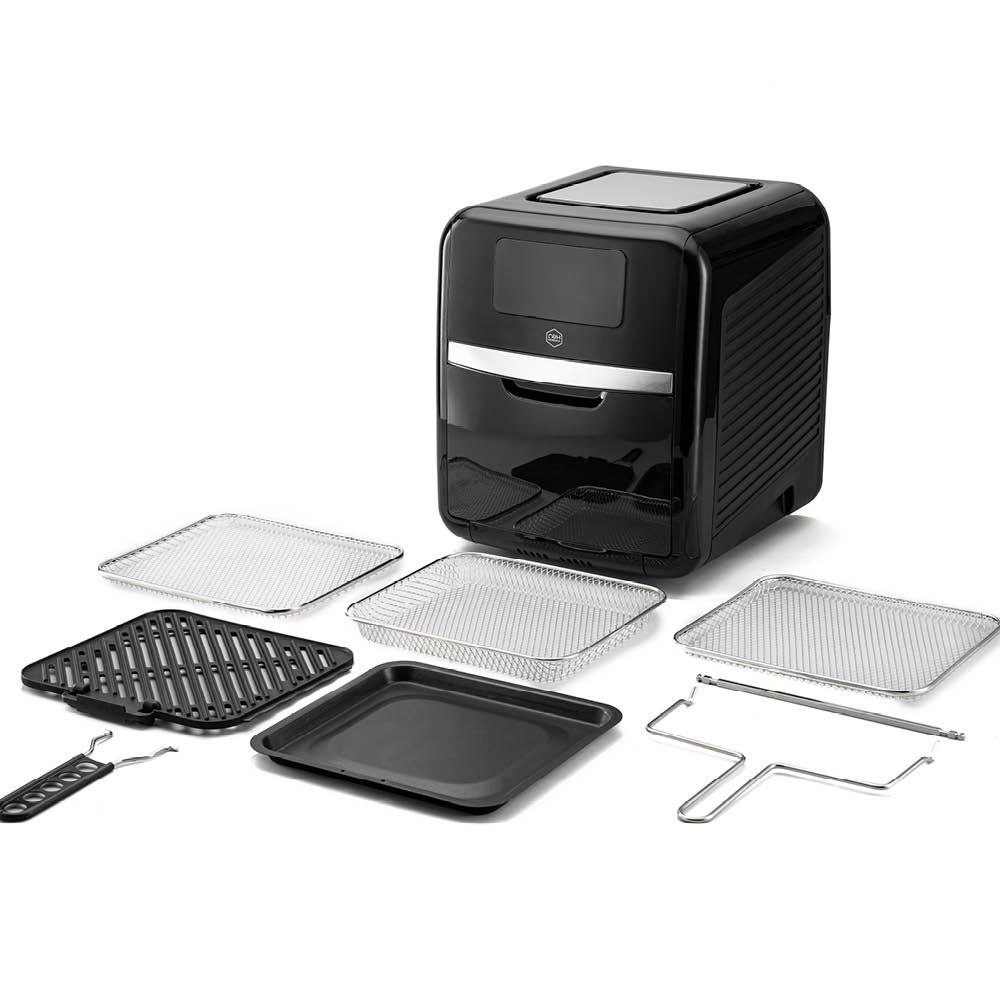 OBH Nordica Easy Fry Oven & Grill Airfryer 11 L 9-in-1 Musta
