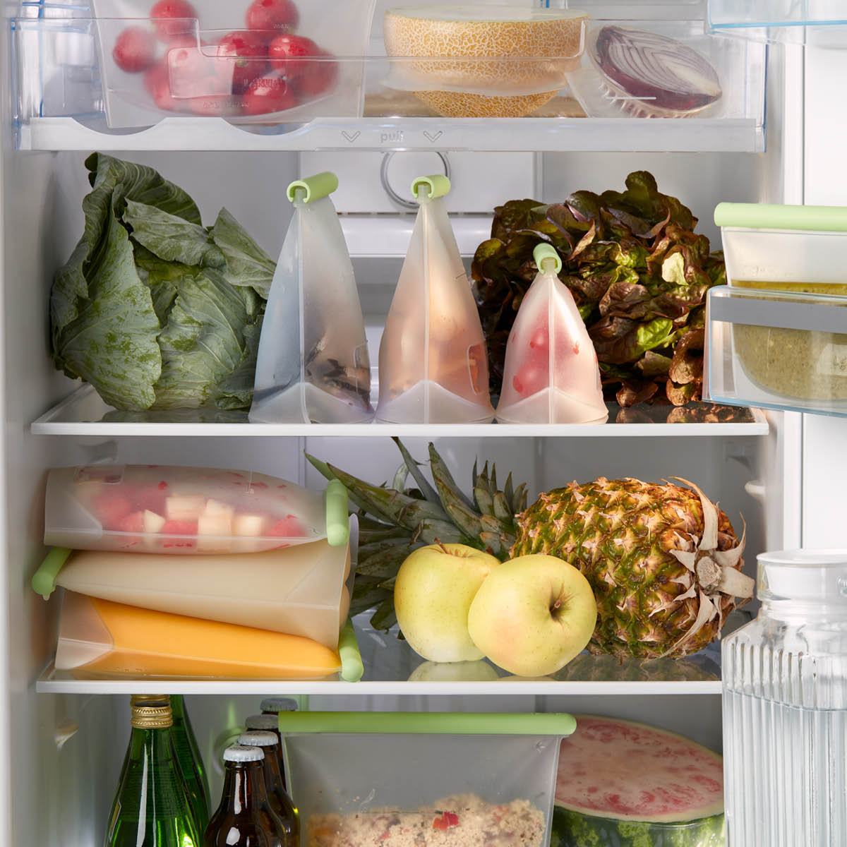 Lékué Återanvändbar silikonpåse 1,5 L grön