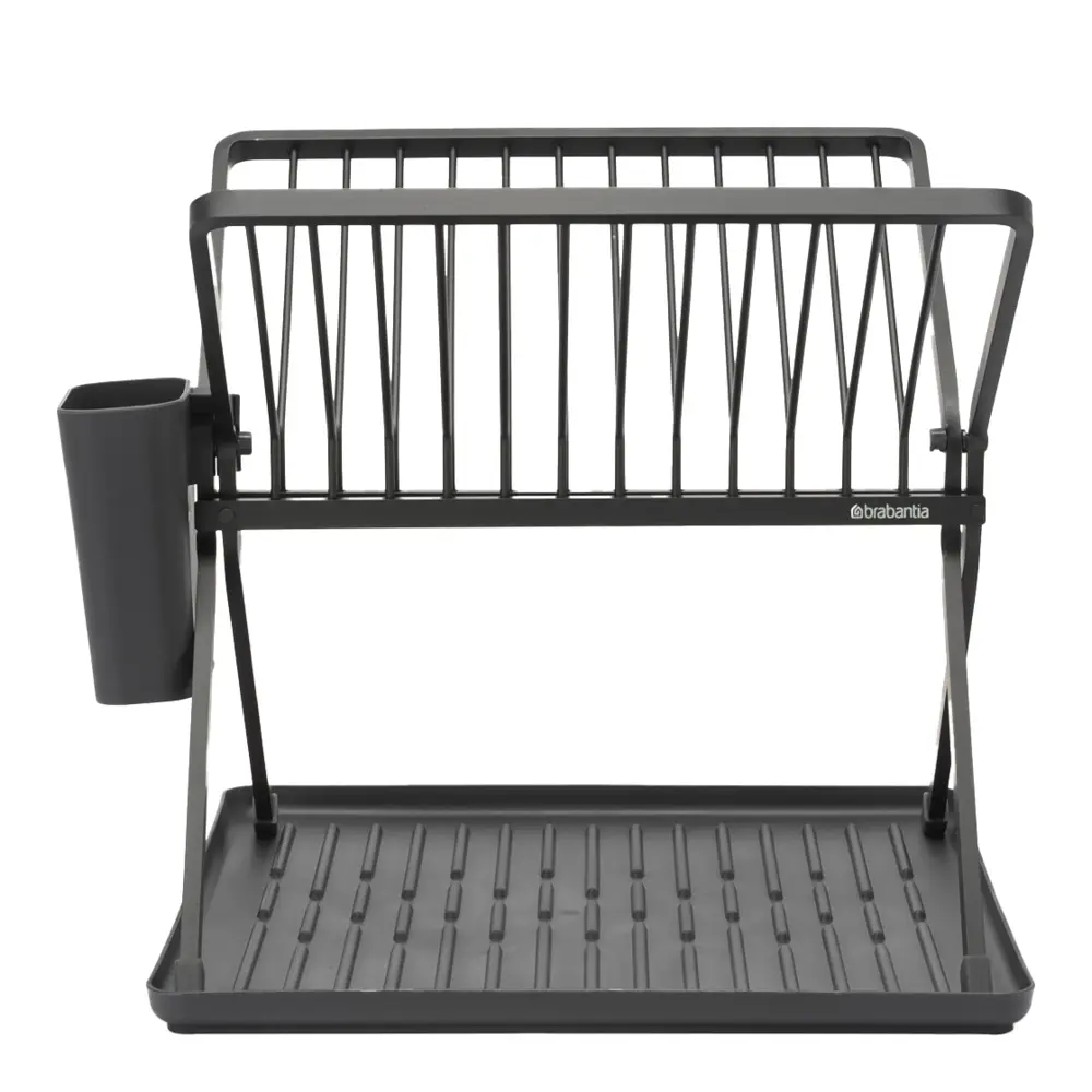 SinkSide taitettava astiankuivausteline 31,5×33×37 cm musta