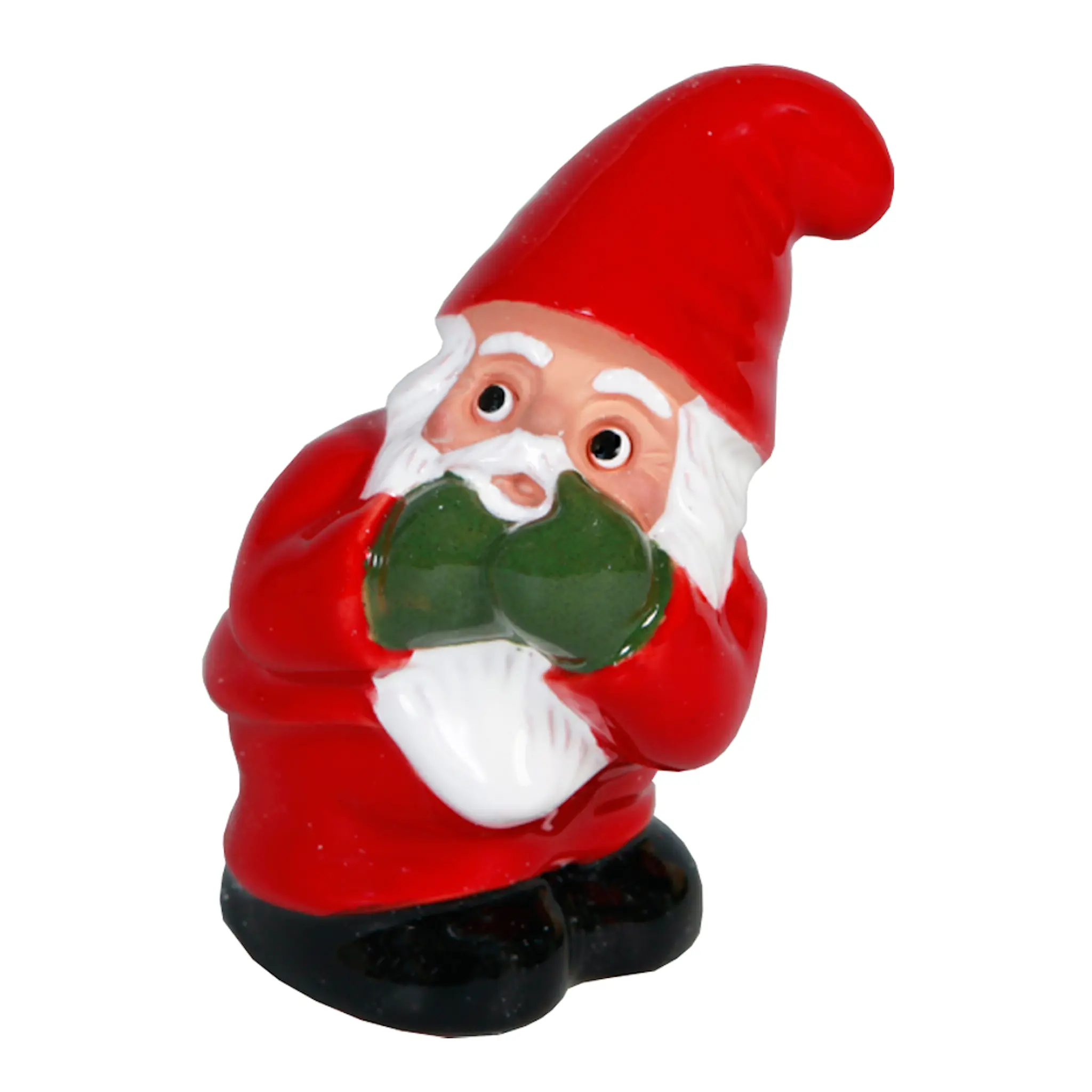 ROLF BERG KERAMIK Tomte Blyger 11 cm Röd