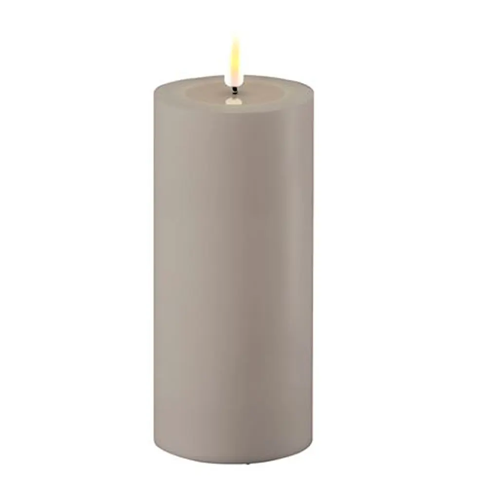 Real Flame LED Ulkokynttilä 7,5x15 cm Harmaa