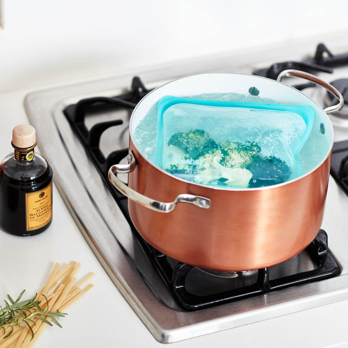 Stasher Silikonpose 0,45L blå