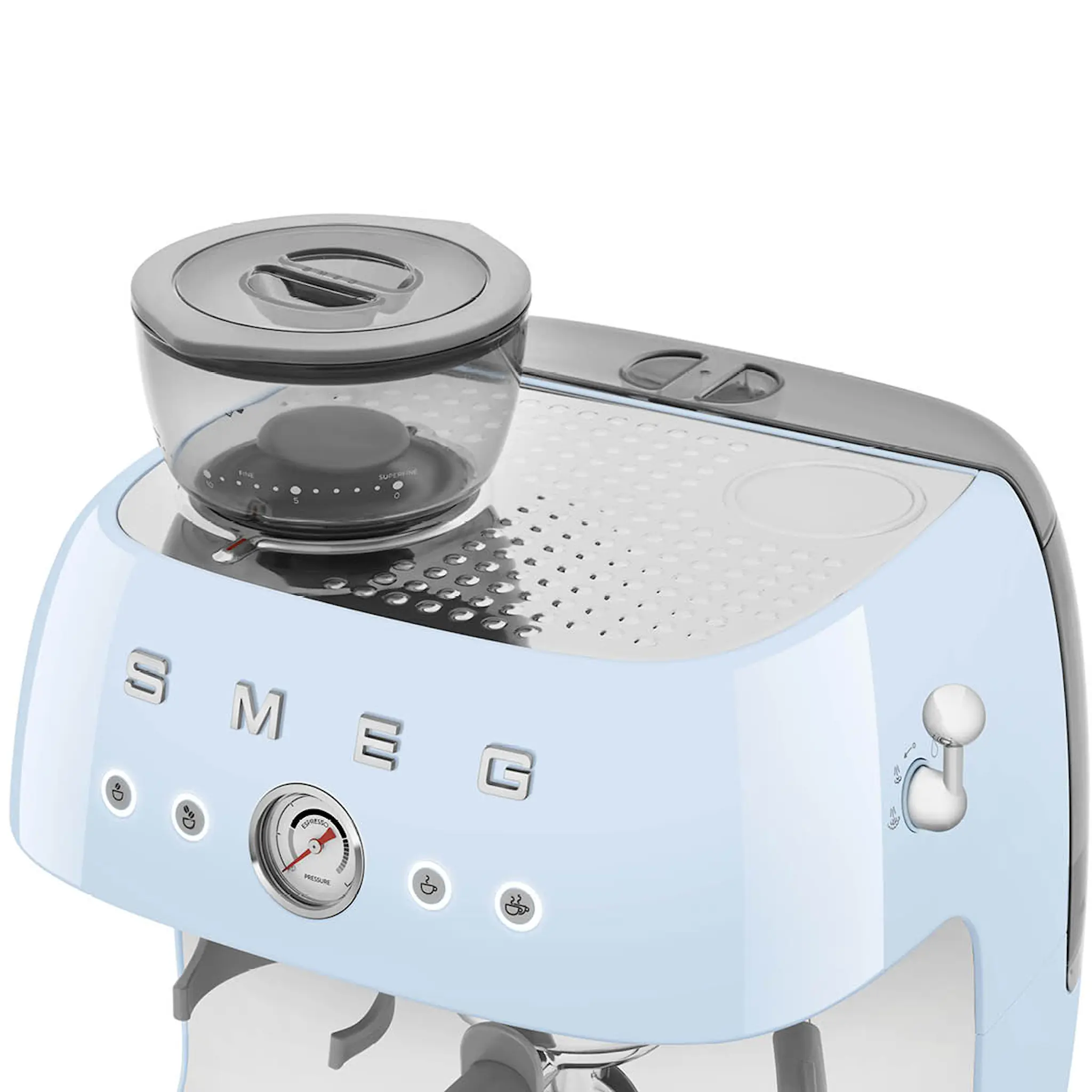 Smeg Smeg Manuell Kaffemaskin med Kvarn EGF03 Pastellblå